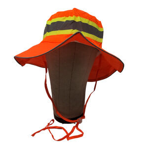 Ironwear Men's Boonie Hat Orange Reflective Safety 100% Polyester